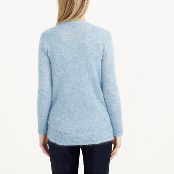 J. Crew Mohair Cardigan Sweater Light Blue Women's Size XS - Picture 2 of 8